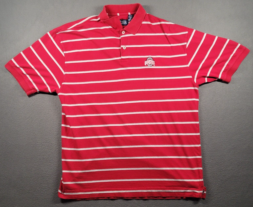 Ohio State Buckeyes Striped Football Shirt for Men 2XL Red White NCAA Sportswear  