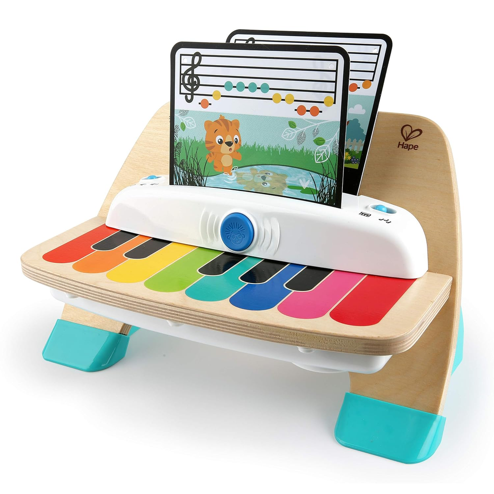and Hape Magic Touch Piano Wooden Musical Toddler Toy, Age 6 Months and Up