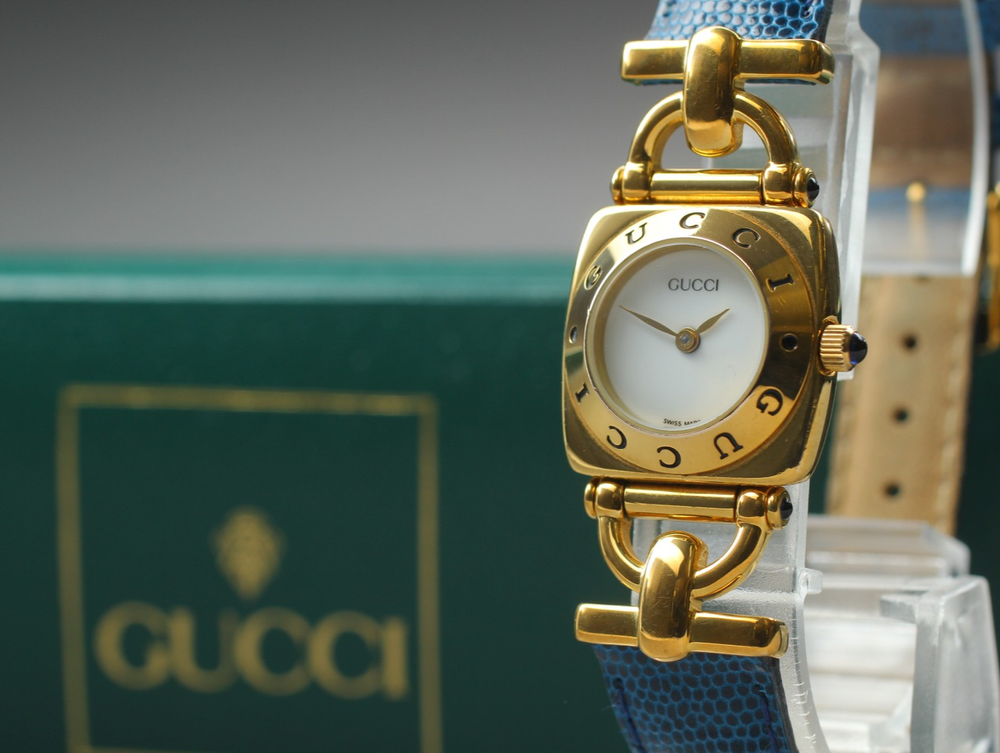 Vintage Gucci 6300L Horsebit 22mm White Dial Quartz Women's Watch Near Mint with Box