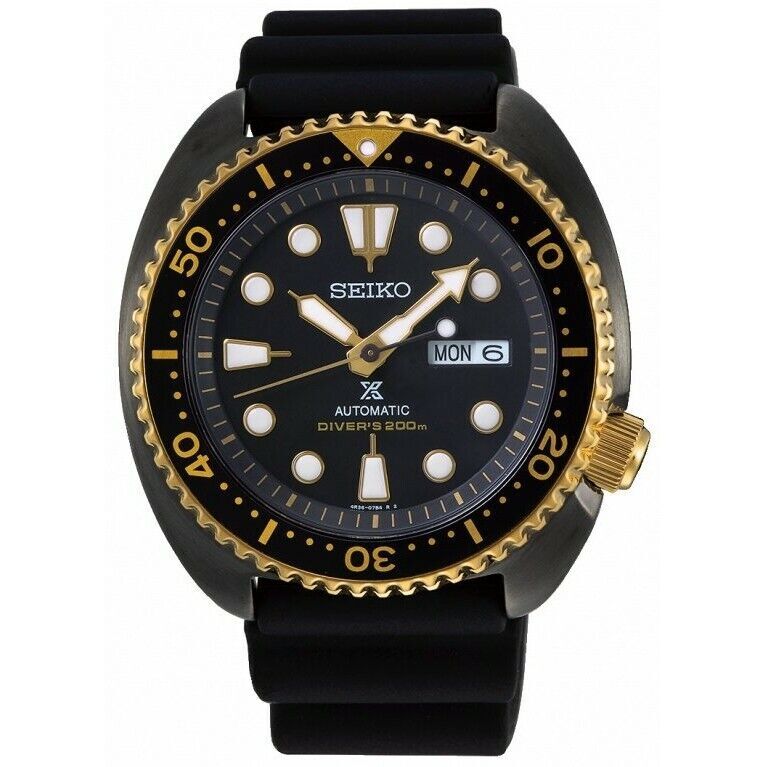 New Seiko Prospex SRPD46K1 Turtle Gold Black Automatic Men Watch Special Edition