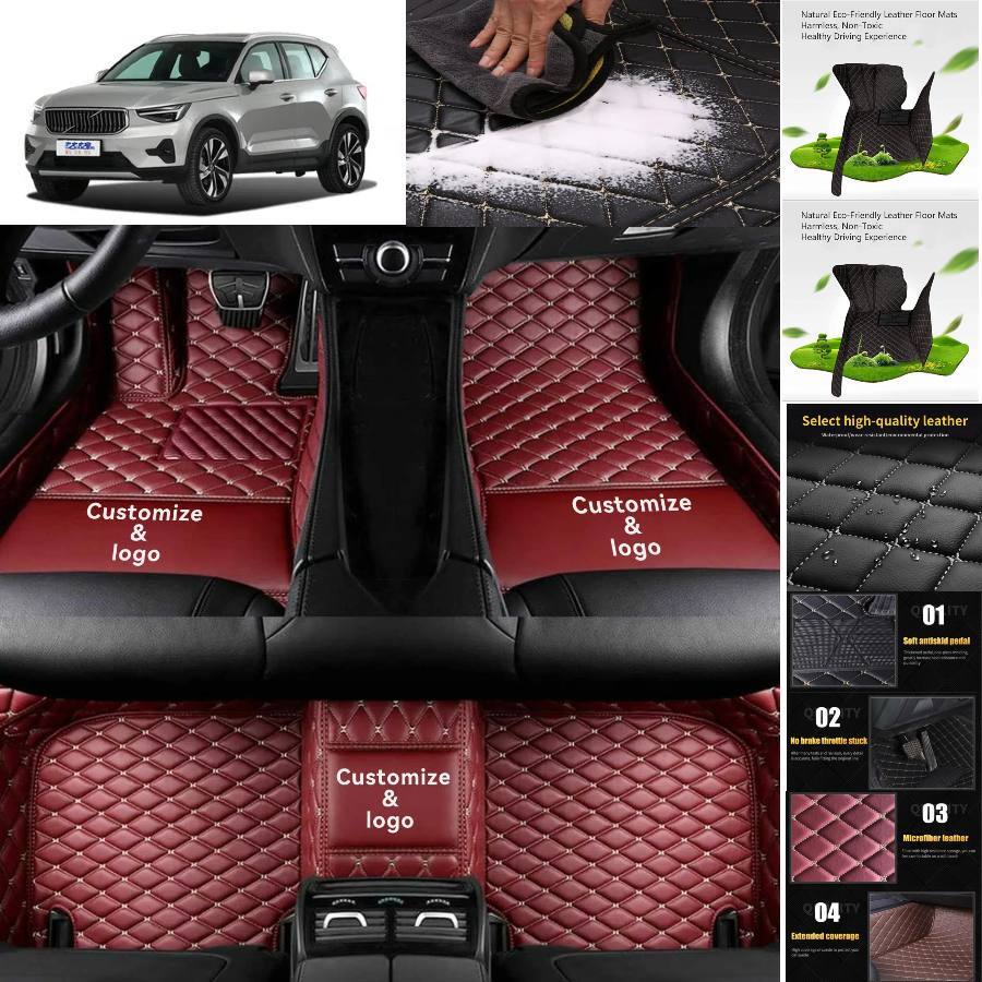 For Volvo XC40 XC60 Car Floor Mats All Weather Custom Auto Carpets Waterproof