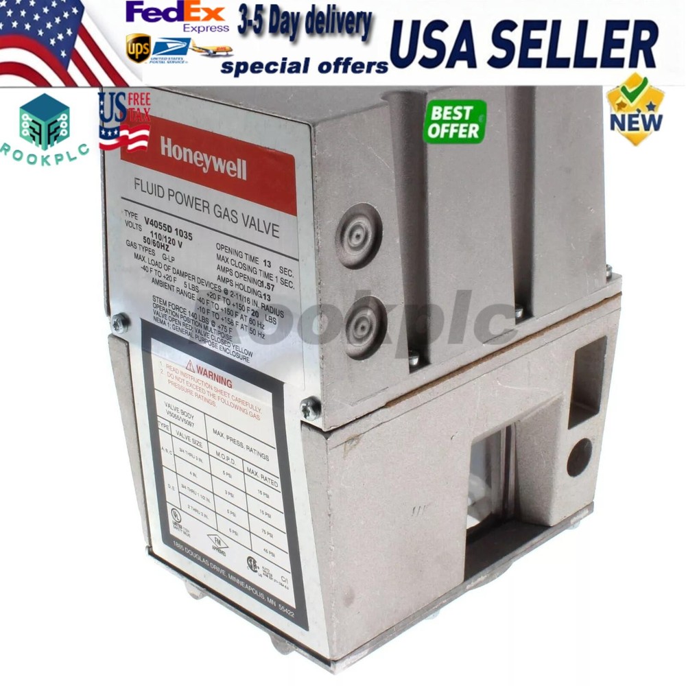 NEW Honeywell V4055D1035 Actuator Rotary Gas Valve V4055D 1035 V4055 D 1035