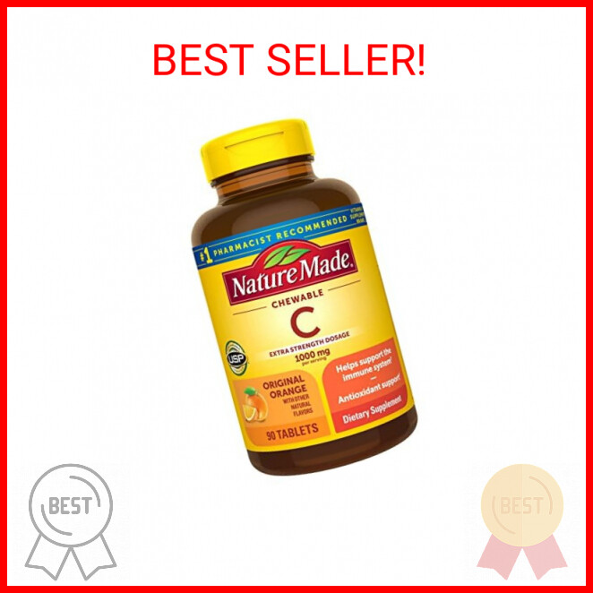 Nature Made Extra Strength Dosage Chewable Vitamin C 1000 mg per serving, Dietar