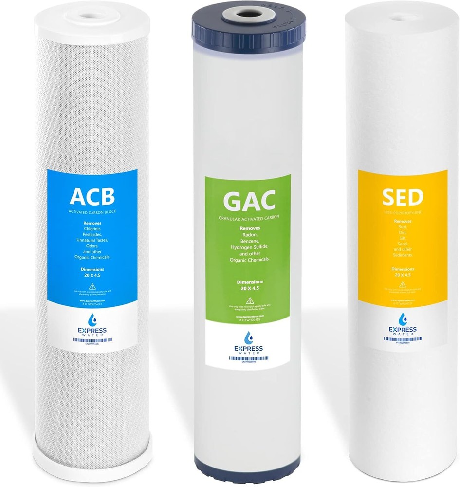 EXPRESS WATER FLTWH2045CGS1 Whole House 3 Count (Pack of 1), White