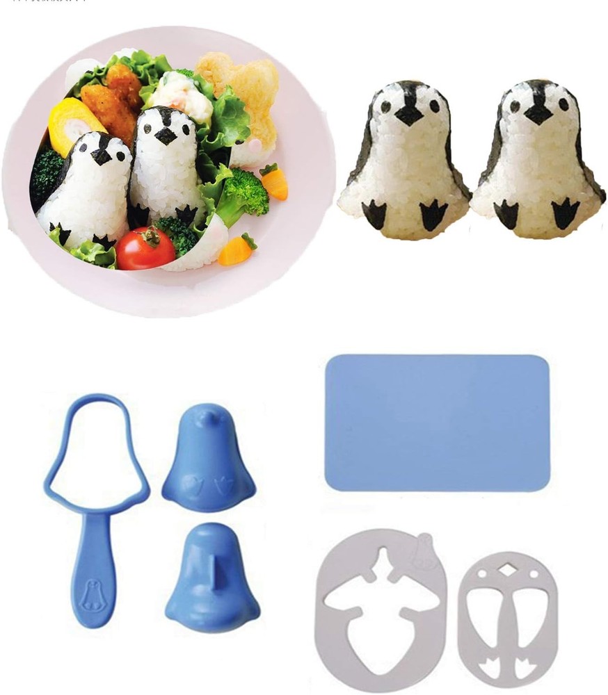 Sushi Making Kit Rice Ball Molds Bento Accessories Sandwich Cutters Kids Kitchen