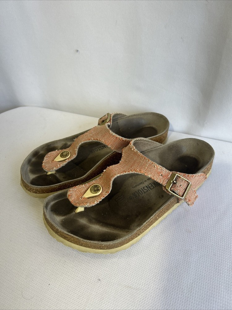 Birkenstock Size-US 7 EU 38 Women's Gizeh Canvas Sandal -Orange