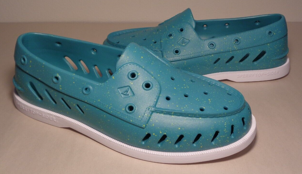 Sperry Size 9 M AUTHENTIC ORIGINAL FLOAT Speckle Teal New Men's Boat Shoes