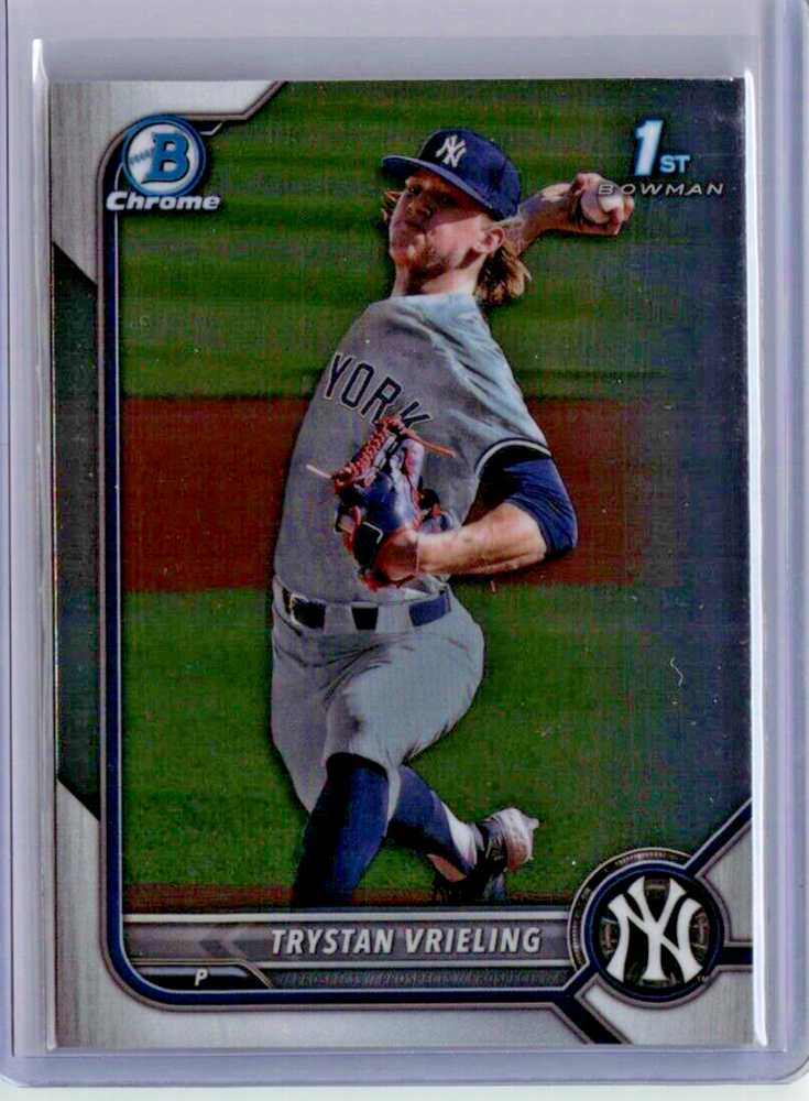 TRYSTAN VRIELING ROOKIE 1ST BOWMAN CHROME RC #BDC-43 2022 MLB NEW YORK YANKEES
