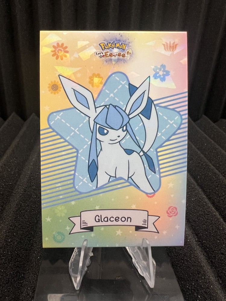 Glaceon - Cracked Ice Holo - Let's Go Eevee Database - Pokemon Card NM