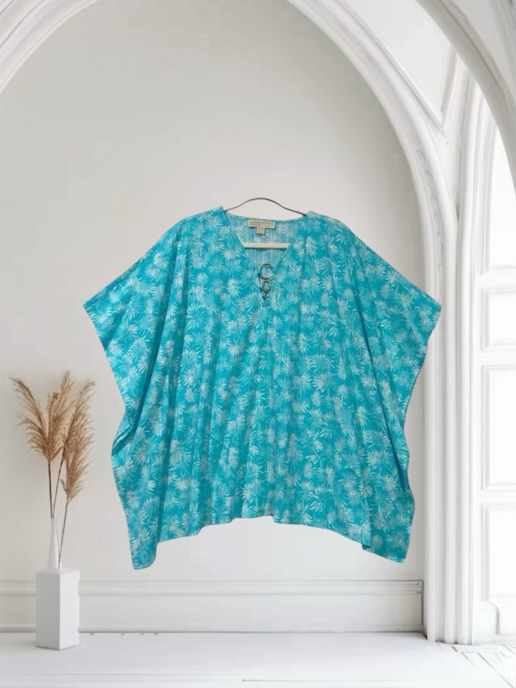 Michael Kors Metallic Embroidered Poncho Top Women’s Small Medium Relaxed $110