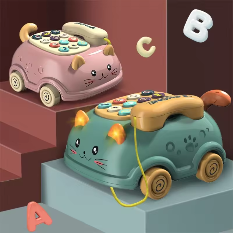 Baby 3-in-1 Musical Phone Toys Toddler Interactive Learning Toy