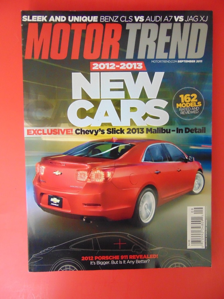 MOTOR TREND Magazine September 2011 New Cars Rated 2012-2013 -162 Models