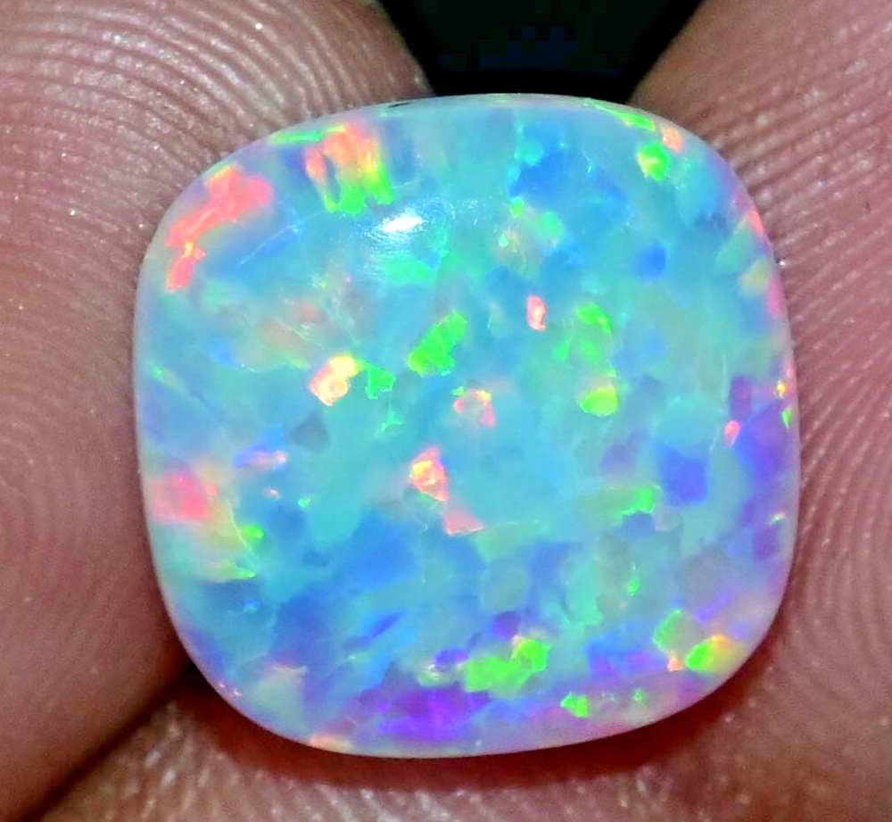 Natural Play of Color Ethiopian Fire Opal 7.50 Ct Cabochon Certified Gemstone