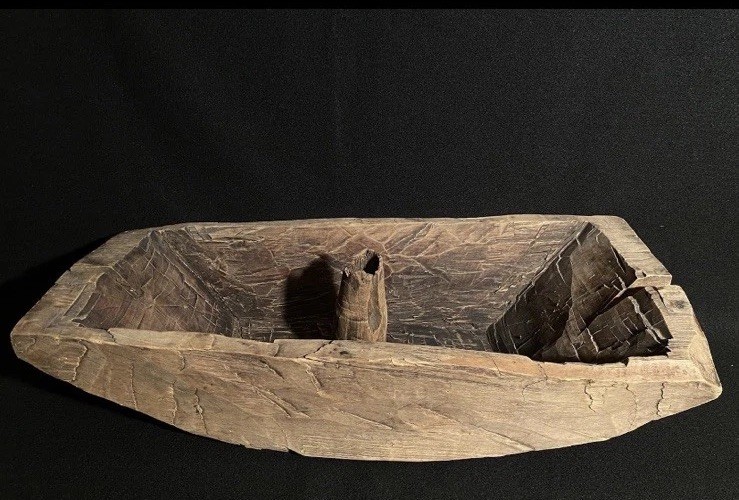 Antique Hand Hewn Dough Bowl Wooden Bowl Old Primitive Dough Bowl