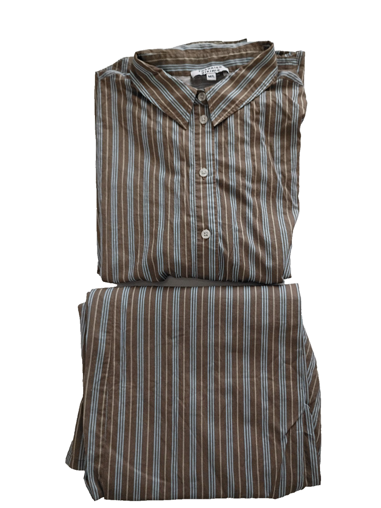AUTHENTIC FRANKIES BIKINIS COTTON STRIPED SHIRT & PANTS         NEW