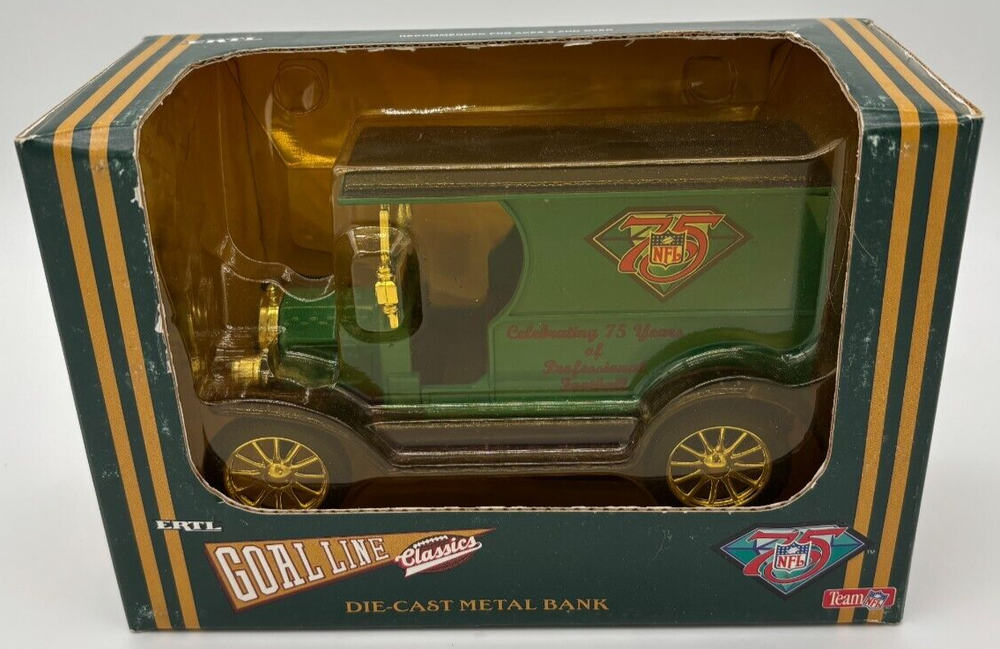 NFL 75th Anniversary Die Cast locking coin bank