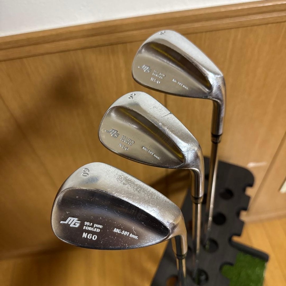 Miura Giken MG-S01 Tour Wedge Set 50° 56° 60° Raw Iron Dynamic Gold Shaft