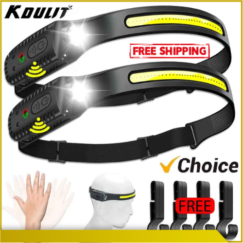 USB Rechargeable LED Sensor Headlamp for Fishing Hiking Caving