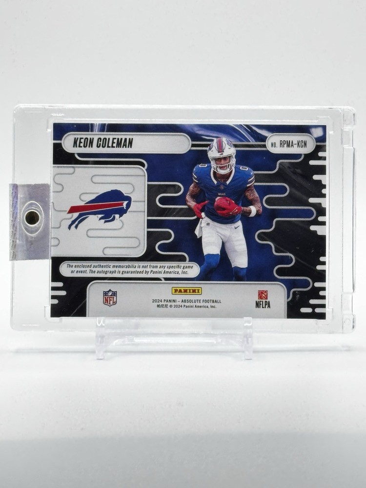 Keon Coleman 2024 Panini Absolute Rookie Quad Jersey Auto RC #280/299