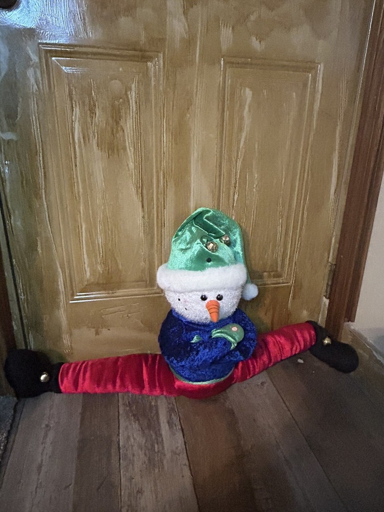 Animated Snowman Door Draft with Shivering Motion and Bells by GeMMY