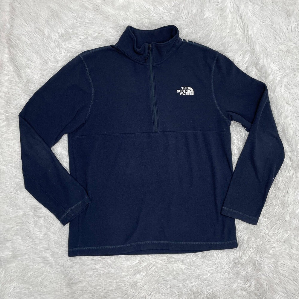 The North Face Men's Medium Blue 1/2 Zip Fleece Hiking Sweatshirt
