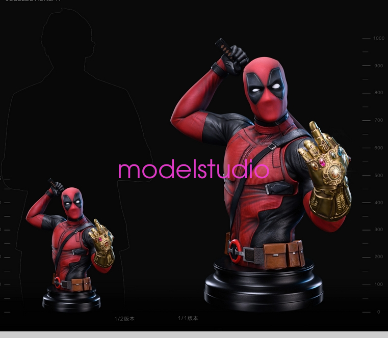 Deadpool Bust Model Resin 1/2 Scale H48cm Infinity Gauntlet Pre-Order