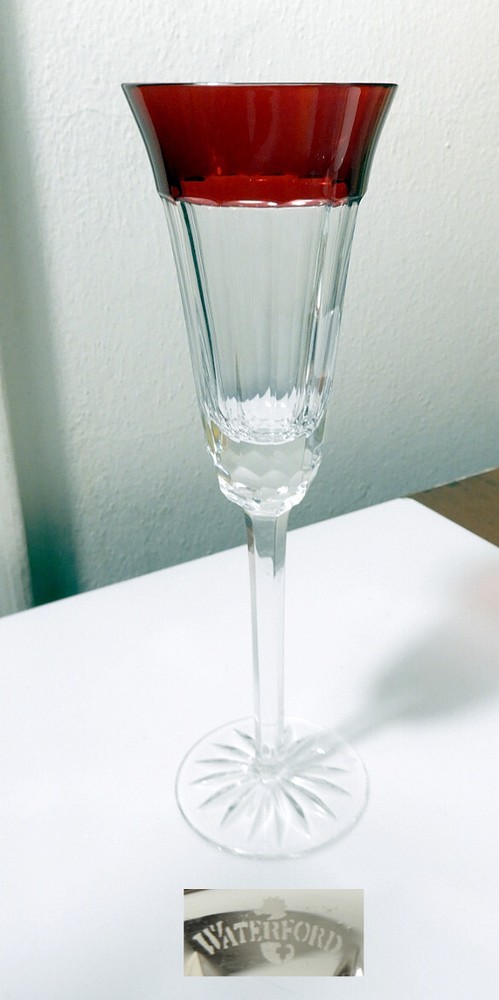 Waterford Crystal SIMPLY RED Champagne Flute, Mint Condition