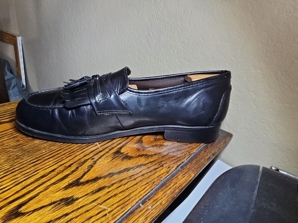 Nunn Bush Dress Flex Loafer Shoes Men's Black Leather Kilt Tassel Size 9.5