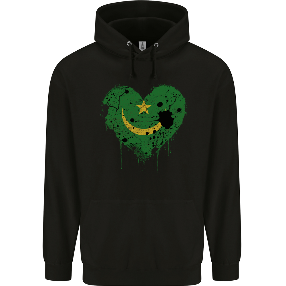 Love Mauritania Flag Mauritanian Day Football Mens 80% Cotton Hoodie