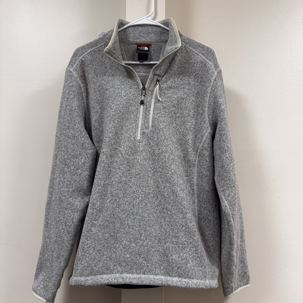 Mens North Face Quarter Zip Fleece Pullover
