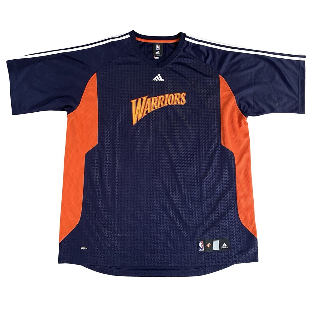 VTG Adidas Golden State Warriors Basketball Warmup Shooting Shirt Sz 3XL Tall