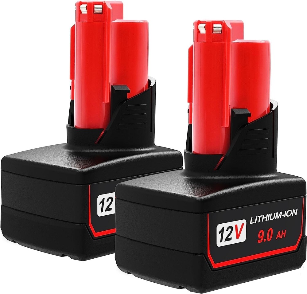 High-Performance 9.0Ah Lithium Ion Battery Replacement for M-12 Tools (2-Pack)