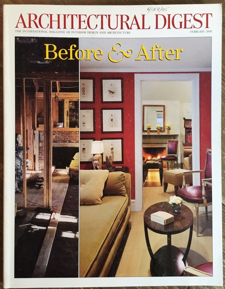 Architectural Digest Magazine February 2000- Cottage Industry, Gotham Revivalism