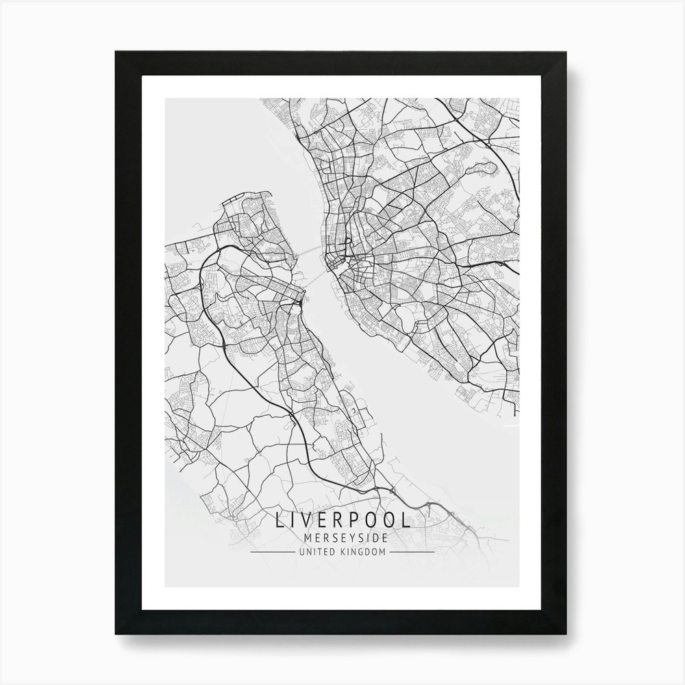 Liverpool City Map Canvas Print Art Framed Wall Art Poster Canvas Print Picture