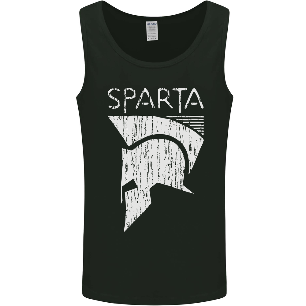 Sparta Helmet Bodybuilding Training Gym Mens Vest Tank Top