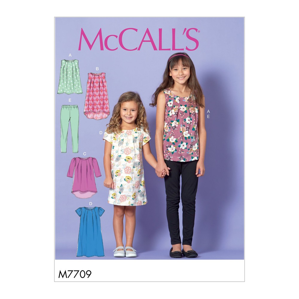 McCall Patterns Girls Tops Dresses Leggings Sewing Designs