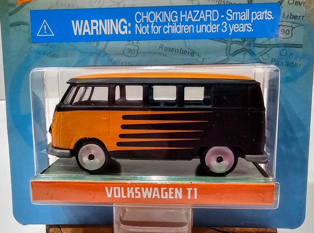 Jada 1:64 Volkswagen VW T1 Orange w/ Black Stripes Van Punch Buggy Slug Bug New