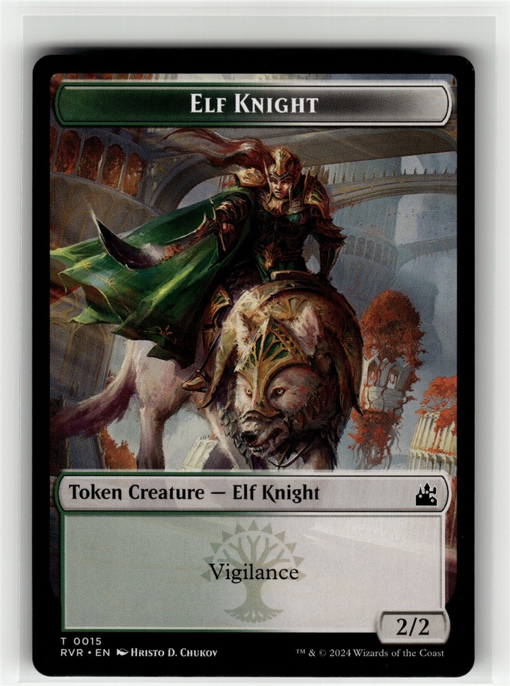 ELF KNIGHT TOKEN Ravnica Remastered #15 RVR(NM+)(MTG)