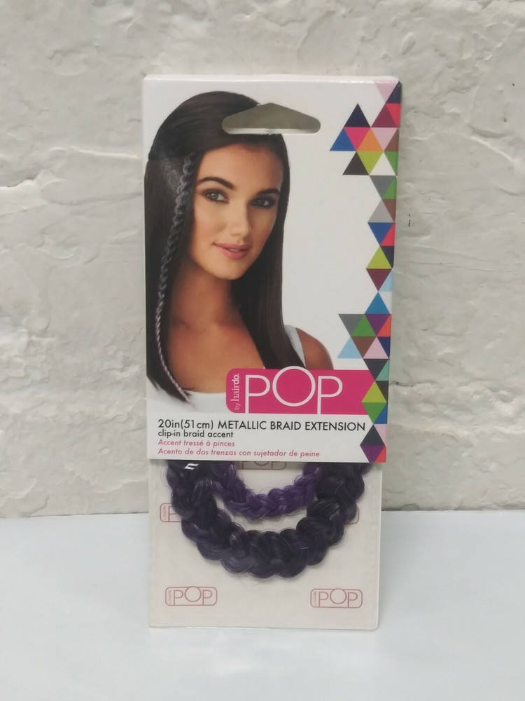 20-inch Metallic Purple Braid Hair Extension by Hairdo Pop Brand New