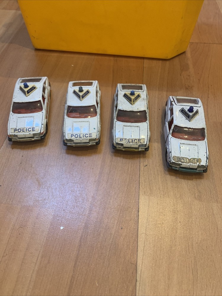 Vintage Corgi Rover 3500 Police Car White Die Cast Toy Model Vehicle Job Lot X4