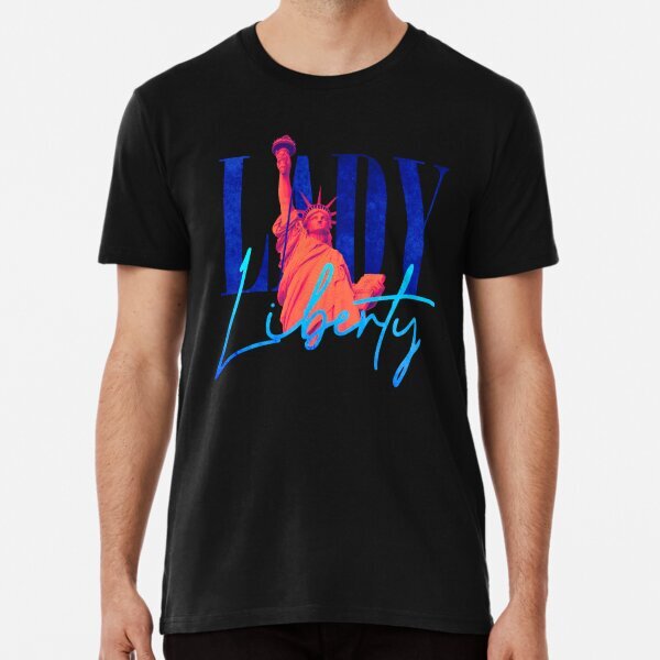 Lady Liberty Statue of Liberty Tee for USA Fans S-5XL