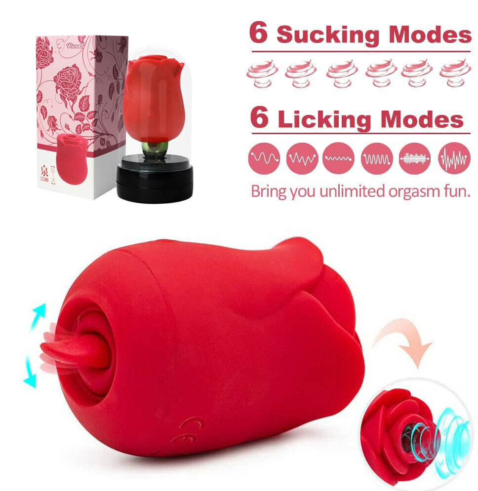 Double Head Rose Suction Vibrator G Spot Massager for Women-image