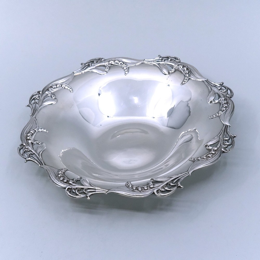 Antique Tiffany & Co Sterling Silver Lily of the Valley Bowl or Dish No Monogram