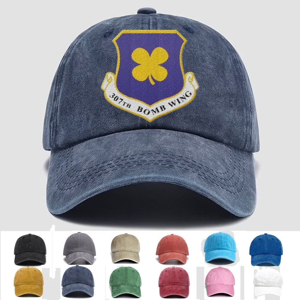 Custom Personalization Embroidered Hat 307th Bomb Wing, Veteran Cap, Trucker Hat