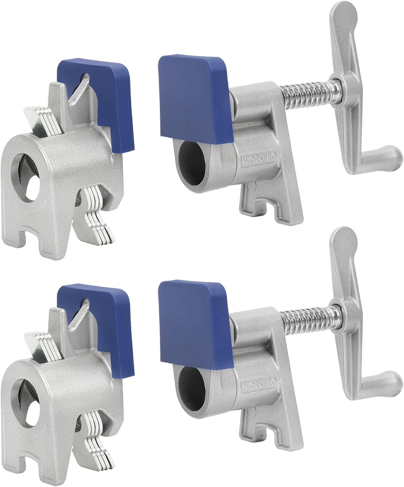 2-Pack 3/4 Inch H-Foot Pipe Clamps for Wood Gluing – Lightweight & Durable