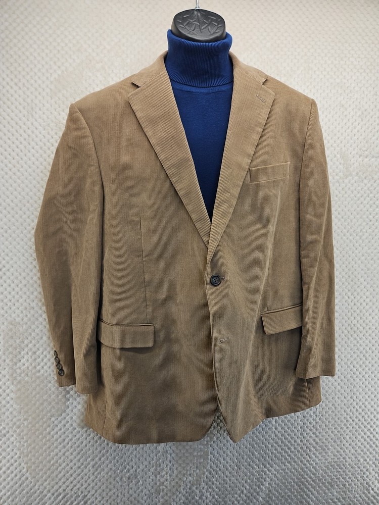 Ralph Lauren Chaps Corduroy Blazer 44R Camel Brown Lightly Worn
