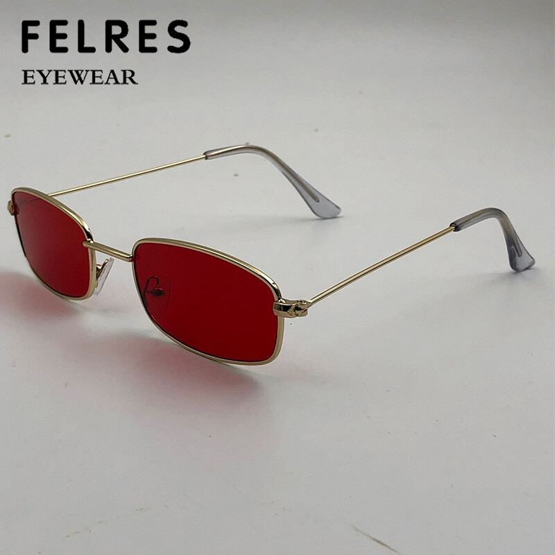 Stylish Metal Square Sunglasses for Men and Women with UV400 Protection