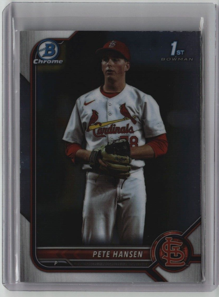 PETE HANSEN ROOKIE BOWMAN CHROME 1st BDC-184 2022 ST. LOUIS CARDINALS FREE SHIP