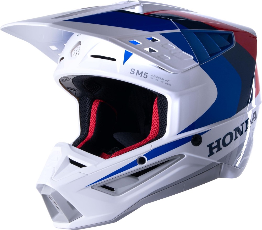 Honda S M5 Helmet White/Blue/Red Glossy 2x