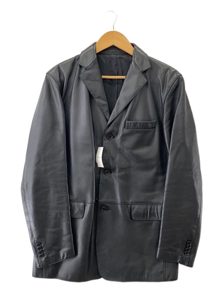 Comme Ca Du Mode Men Leather Tailored/Leather Jacket Blouson/3/Cowhide/Blk/07-17